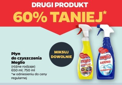 Płyn do czyszczenia Meglio drugi -60% taniej promocja w Netto
