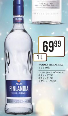 Wódka Finlandia 1L promocja w Dino