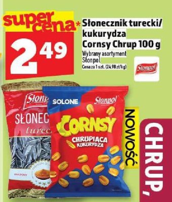 Słonecznik turecki / kukurydza Cornsy Chrup 100 g, wybrane asortymenty Słonpol promocja w TOPAZ