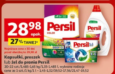Kapsułki, proszek lub żel do prania Persil 20-22 szt./1,485-1,65 kg/1,35-1,485 l, wybrane rodzaje promocja w Auchan