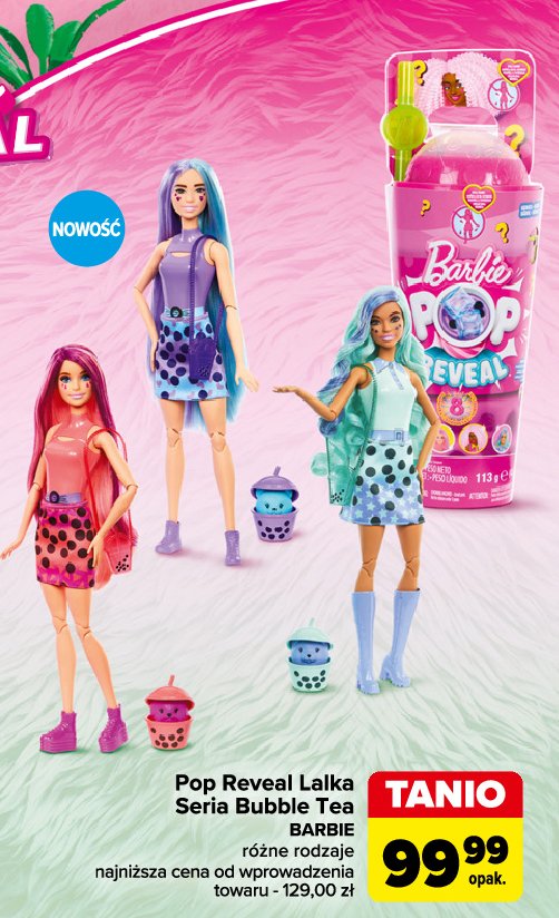 Lalka barbie pop reveal bubble tea promocja w Carrefour