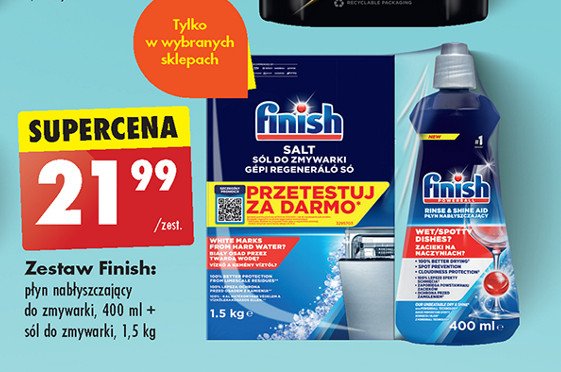 Płyn nabłyszczający + sól Finish nabłyszczacz promocja