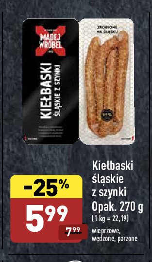 Kiełbaski śląskie z szynki Madej & wróbel promocja