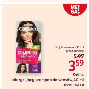 Szampon koloryzujący 3.0 ciemny brąz Cameleo promocja