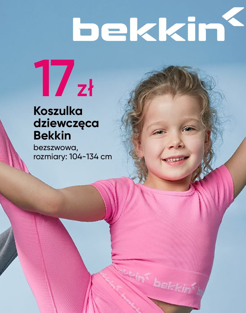 Koszulka dziewczęca 104-134 cm Bekkin promocja w Pepco