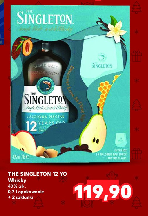Whisky + 2 szklanki Singleton of dufftown 12 yo promocja