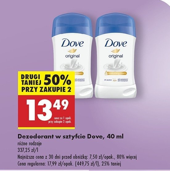 Dezodorant Dove promocja w Biedronka