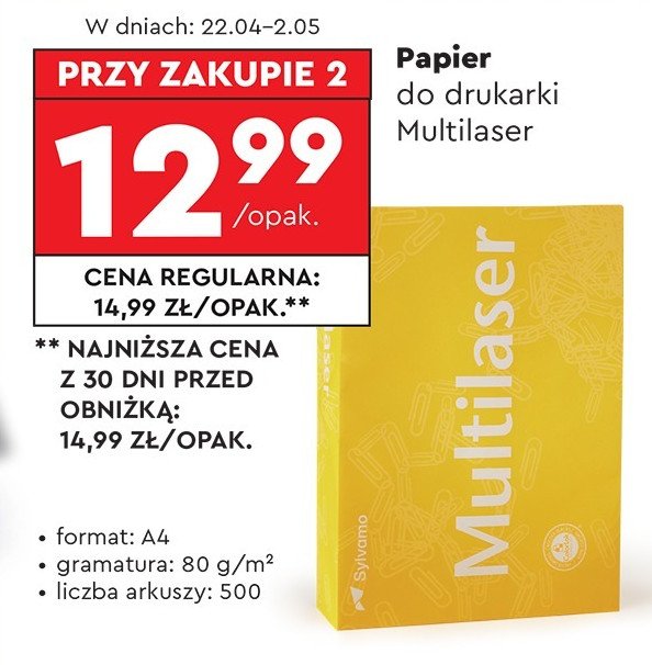 Papier a4 multilaser promocja