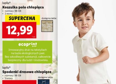 Koszulka polo chłopięca 98-128 Lupilu promocja