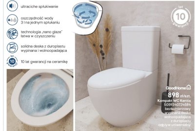 Kompakt WC Kentia promocja w Castorama