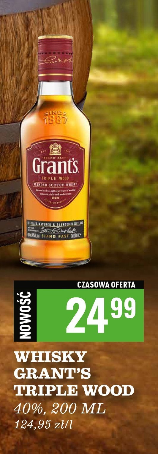Whisky Grant's triple wood promocja w Biedronka