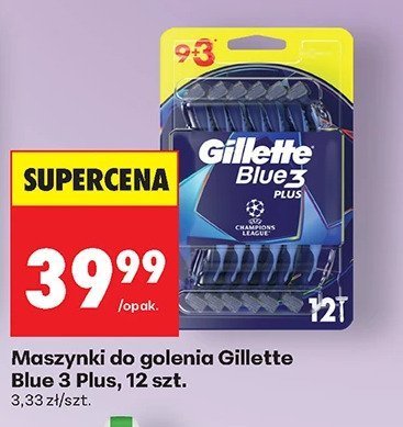 Maszynki do golenia Blue3 Plus 12 szt. promocja w Biedronka