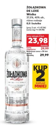 Wódka Żołądkowa De Luxe 37,5%, 40% alk. różne rodzaje 0,5l promocja w Kaufland