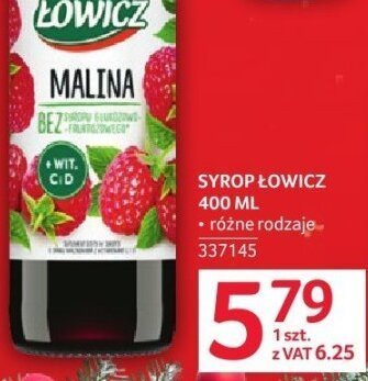 Syrop Łowicz Malina 400ML promocja w Selgros