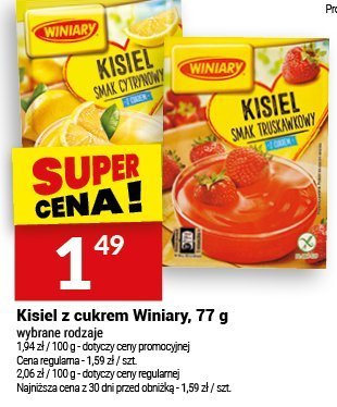 Kisiel z cukrem Winiary, 77 g promocja w Twój Market