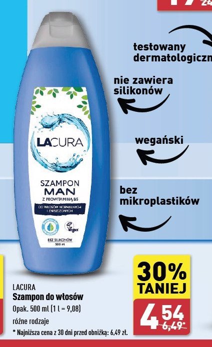 Szampon do włosów niebieski Lacura promocja