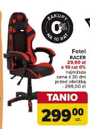 Fotel racer promocja