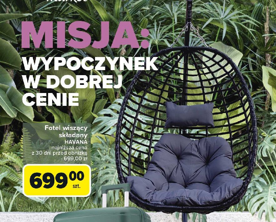 Fotel wiszący havana promocja w Carrefour Market