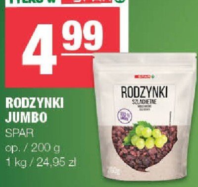 Rodzynki Jumbo SPAR promocja w SPAR