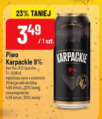 Piwo Karpackie 9% promocja w POLOmarket