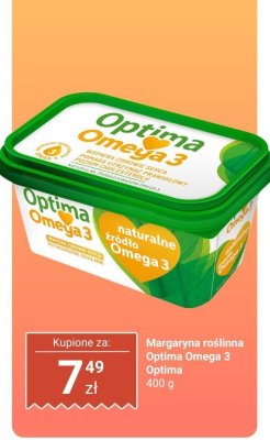 Margaryna roślinna Optima Omega 3 promocja w Dino