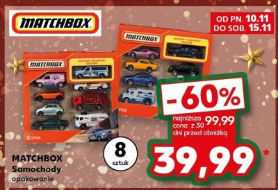 Samochody opakowanie Matchbox 8 sztuk promocja w Kaufland