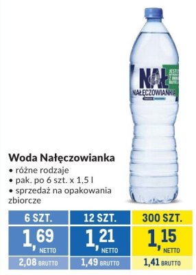 Woda Nałęczowianka różne rodzaje 1.5l promocja w Makro