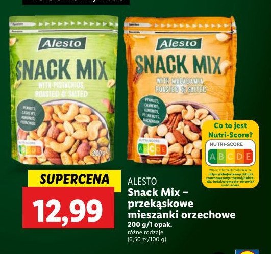 Snack mix z makadamia Alesto promocja