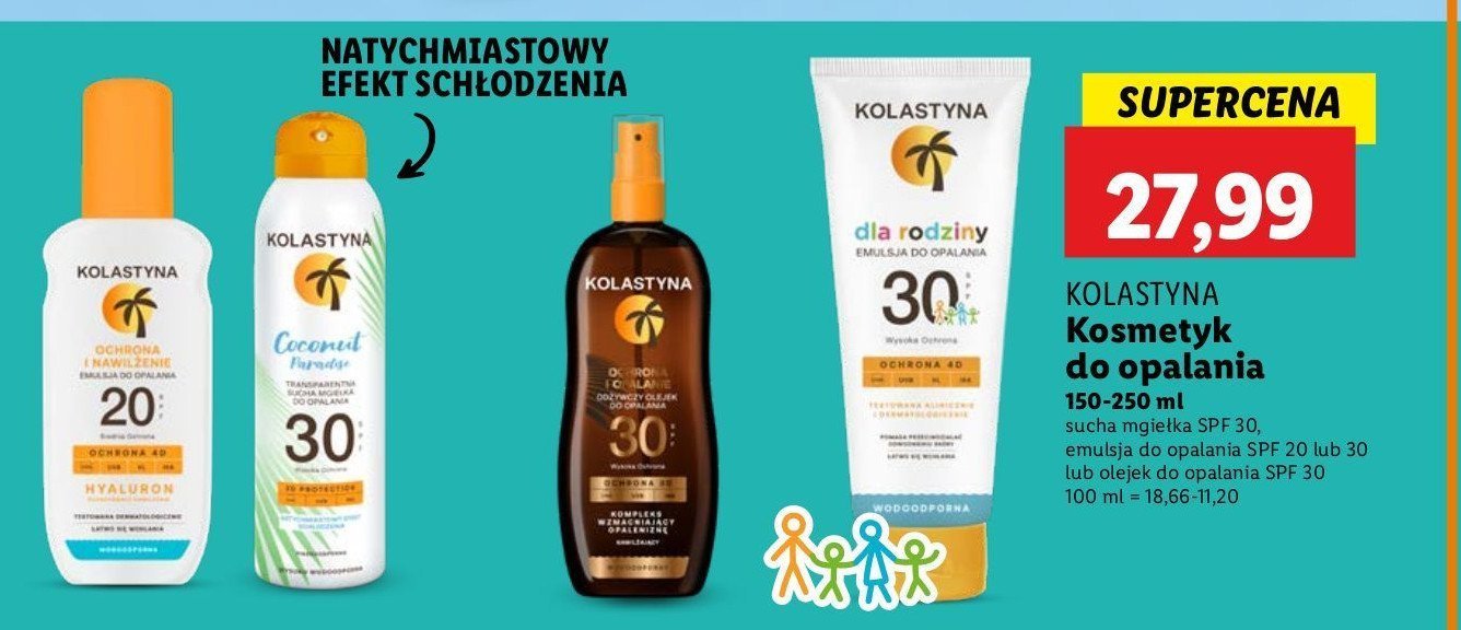 Mgie艂ka do opalania spf30 Kolastyna coconut paradise promocja