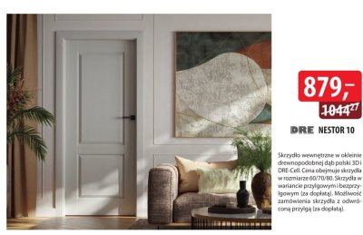 Skrzydłowewnętrzne w okleinie drewnopodobnej dąb polski 3D i DRE-Cell DRE NESTOR 10 promocja w Dobre Dla Domu