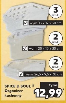 Organizer kuchenny 20 x 13 x 30 cm Spice&soul promocja