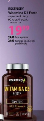 Suplement diety ESSENSEY Witamina D3 Forte promocja w Hebe