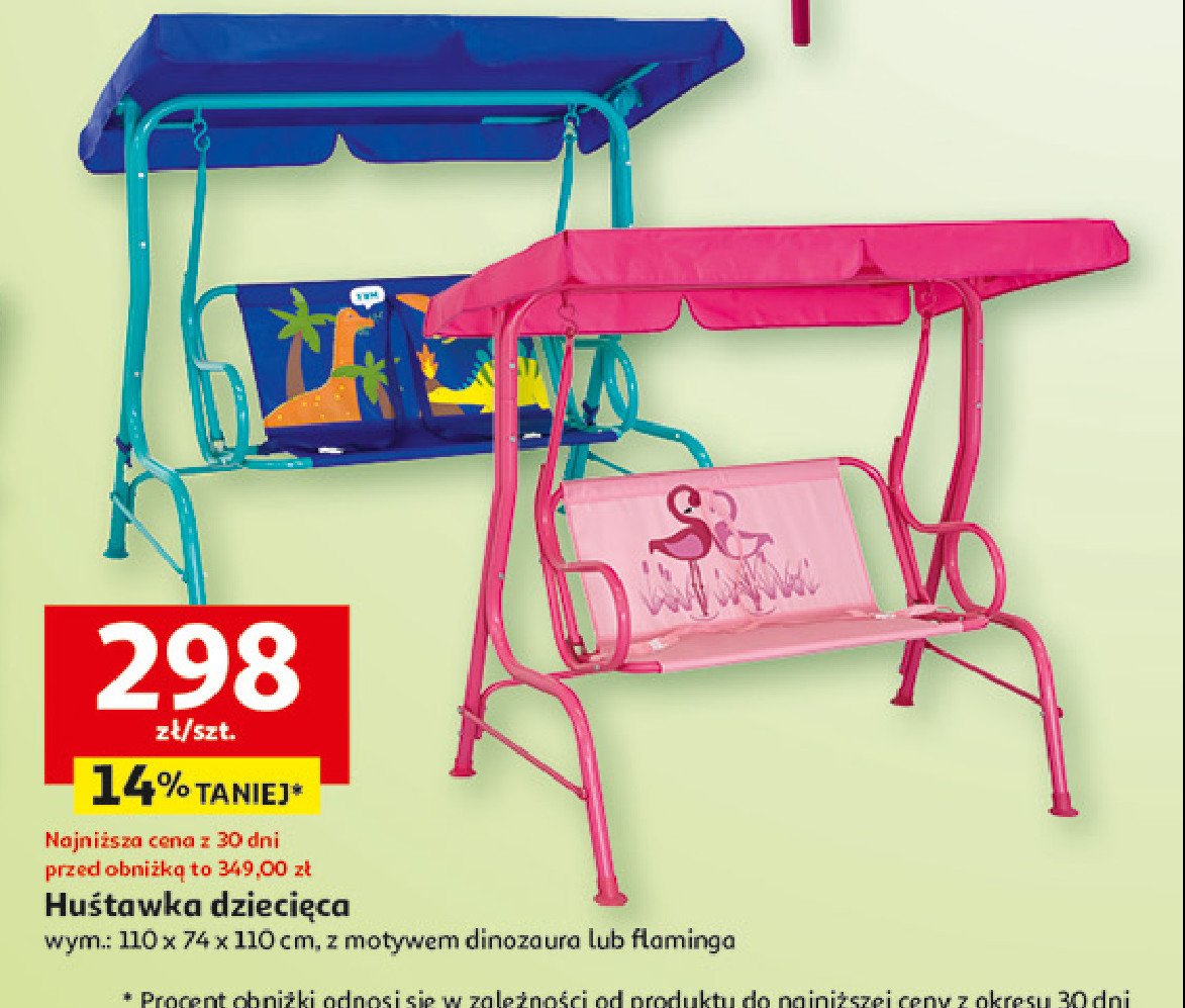 Huśtawka dziecięca promocja w Auchan