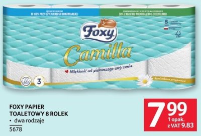 Papier toaletowy FOXY PAPIER TOALETOWY 8 ROLEK promocja w Selgros