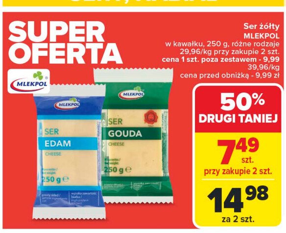 Ser gouda Mlekpol promocja
