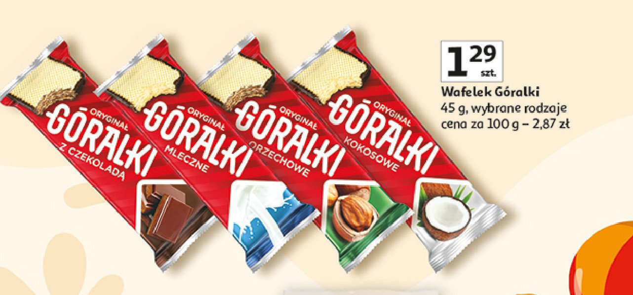 Wafelek czekoladowy Góralki promocja w Auchan