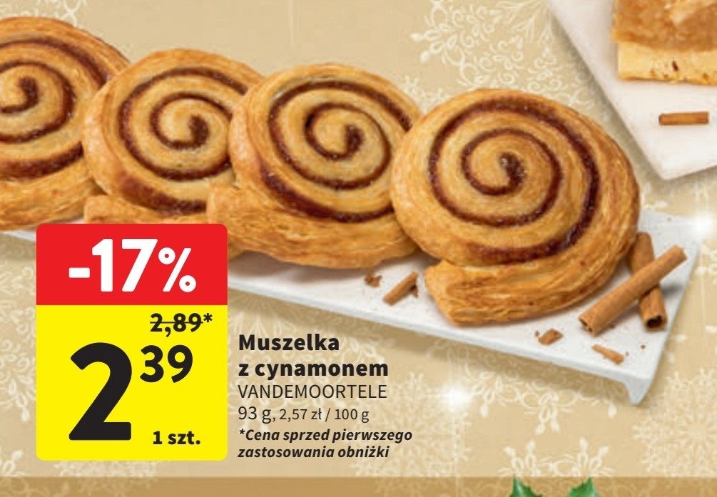 Muszelka z cynamonem Vandemoortele promocja