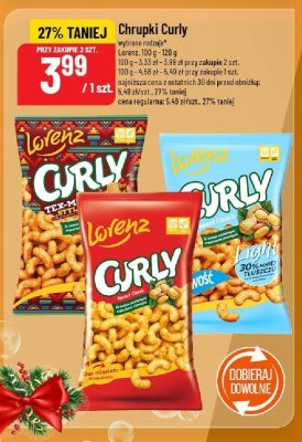 Chrupki Curly promocja w POLOmarket