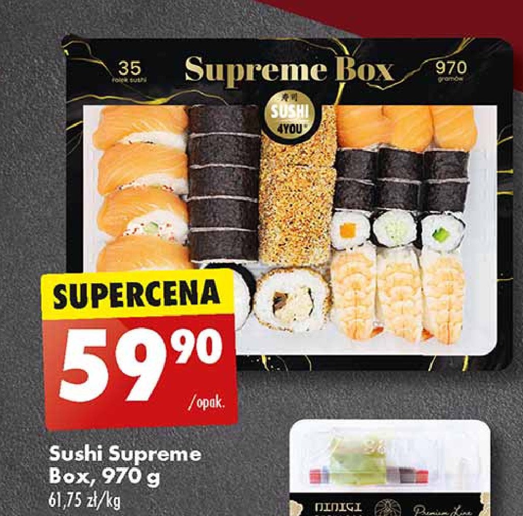 Sushi supreme box Sushi 4you promocja w Biedronka