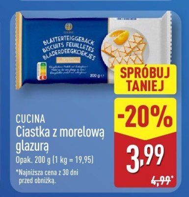 Ciastka z morelową glazurą  promocja w Aldi