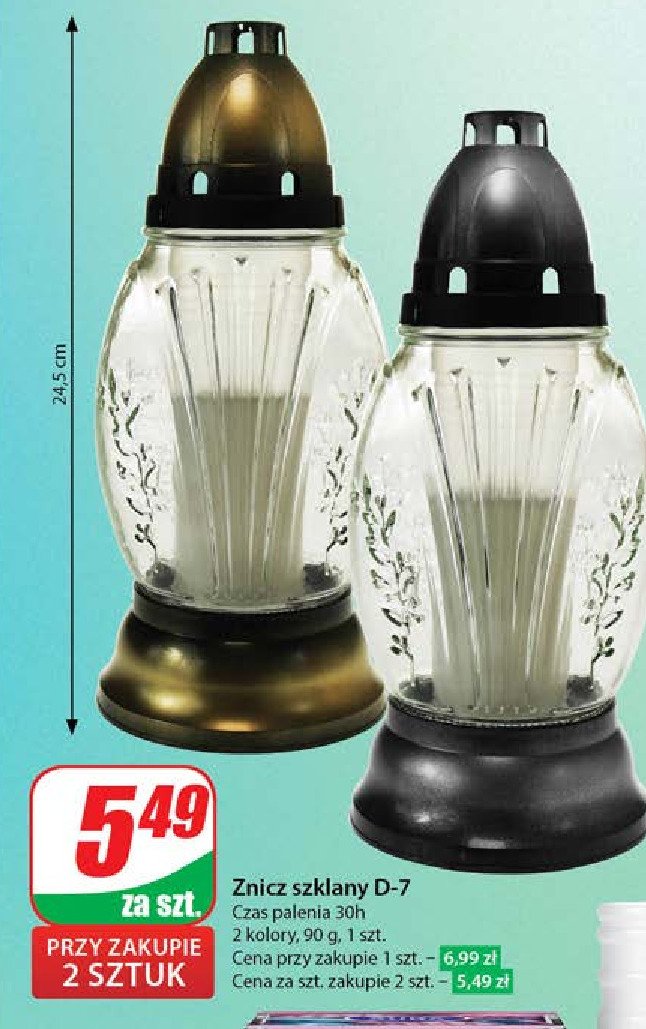 Znicz szklany d-7 promocja