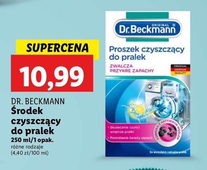 Proszek czyszczący do pralek Dr. beckmann promocja