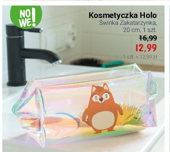 Kosmetyczka holo 艣winka zakatarzynka 20 cm promocja