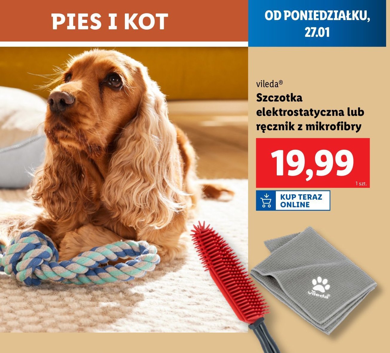 Szczotka elektrostatyczna Vileda promocja w Lidl