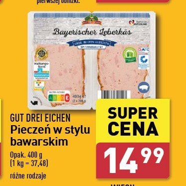 Pieczeń w stylu bawarskim classic Gut drei eichen promocja w Aldi