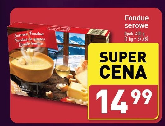 Szwajcarskie fondue serowe promocja