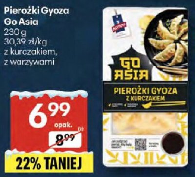 Pierożki Gyoza Go Asia z kurczakiem, z warzywami promocja w Delikatesy Centrum