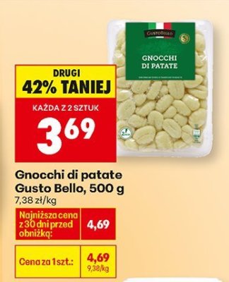 Gnocchi di patate Gusto Bello 500g promocja w Biedronka