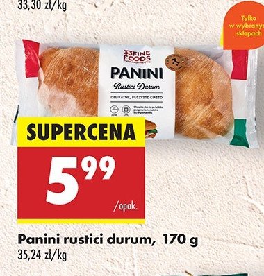 Panini rustici durum 33 fine foods promocja