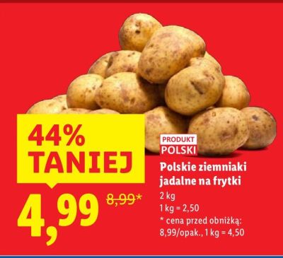 Ziemniaki jadalne promocja w Lidl